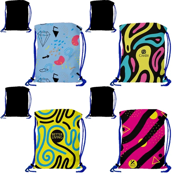 Super Drawstring Backpack - Full Color + High Quality Promo Bag... from ASI 67557 LimeLight Ent