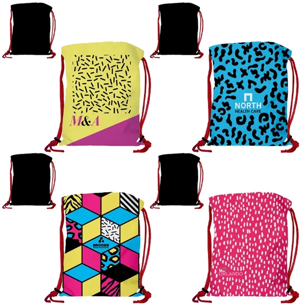 Super Drawstring Backpack - Full Color + High Quality Promo Bag... from ASI 67557 LimeLight Ent
