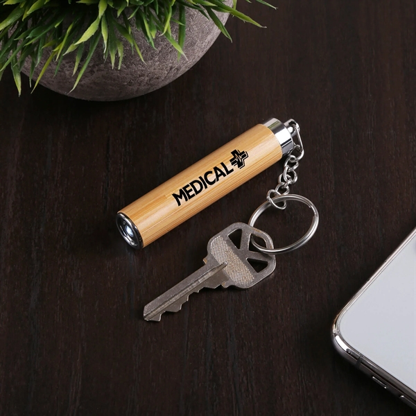 The Blakely Bamboo LED Light comes with 3 LR41 non-replaceable batteries.... from ASI 61966 HPG / Beacon Promotions