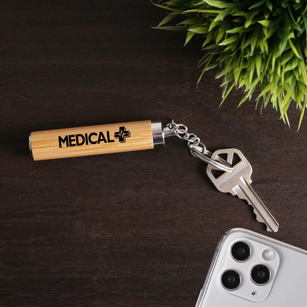 The Blakely Bamboo LED Light comes with 3 LR41 non-replaceable batteries.... from ASI 61966 HPG / Beacon Promotions