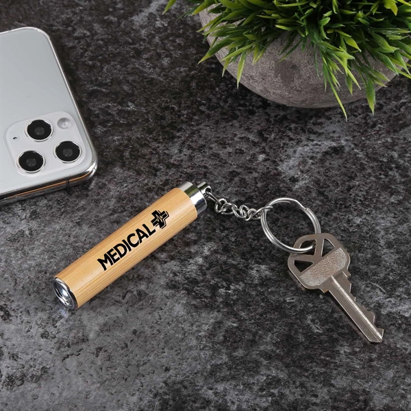 The Blakely Bamboo LED Light comes with 3 LR41 non-replaceable batteries.... from ASI 61966 HPG / Beacon Promotions