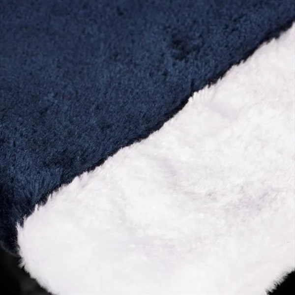 Blue plush Santa Claus cap with white faux fur cuff and... from ASI 42016 Brighter Promotions Inc / Chemical Light™