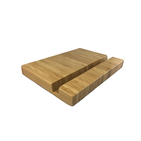 Bamboo constructed tablet stand with laser engraved graphics... from ASI 72657 Active Life Promo / Ingrain Promo