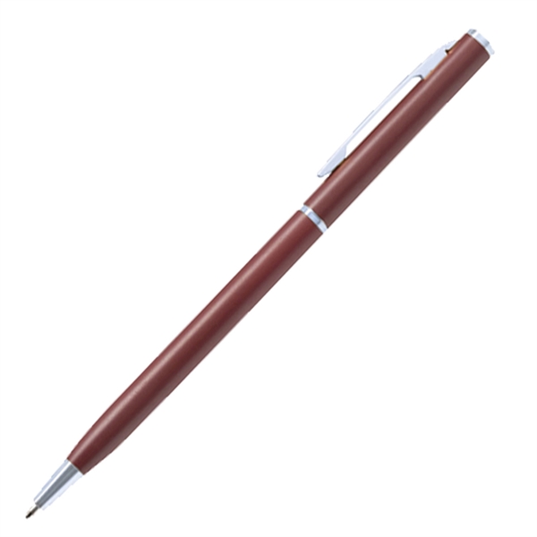 Iconic slim twist-action pen made of metal with silver trim.... from ASI 90859 Tempo Industries Inc / Tempoline