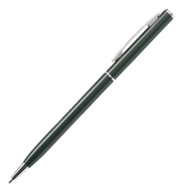Iconic slim twist-action pen made of metal with silver trim.... from ASI 90859 Tempo Industries Inc / Tempoline
