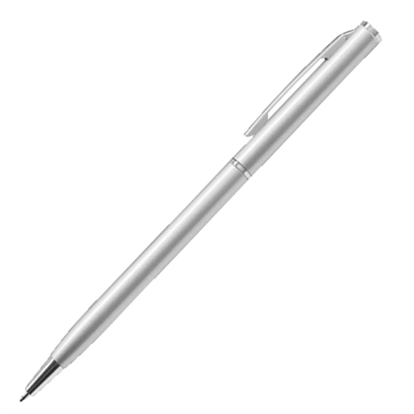 Iconic slim twist-action pen made of metal with silver trim.... from ASI 90859 Tempo Industries Inc / Tempoline