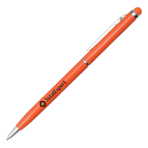 Slim twist-action metal pen available in vibrant colors with a stylus.... from ASI 90859 Tempo Industries Inc / Tempoline