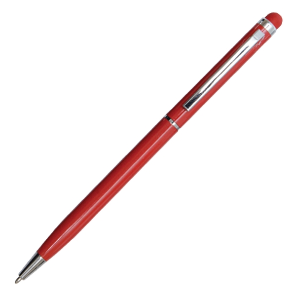 Slim twist-action metal pen available in vibrant colors with a stylus.... from ASI 90859 Tempo Industries Inc / Tempoline