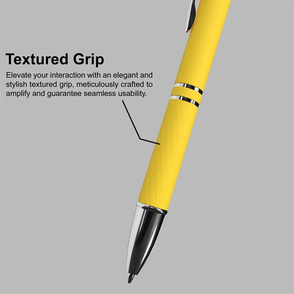 Elevate your writing with the Ava Rubberized Ballpoint Stylus Pen. This... from ASI 88660 Spector & Co.
