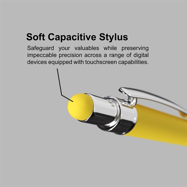 Elevate your writing with the Ava Rubberized Ballpoint Stylus Pen. This... from ASI 88660 Spector & Co.