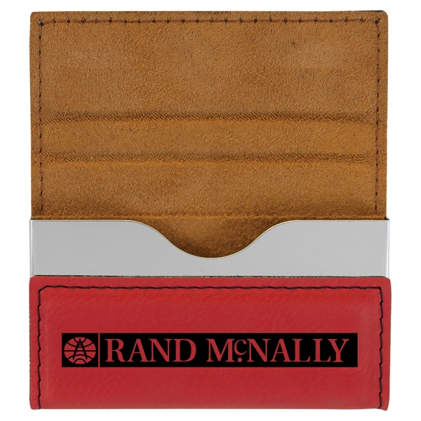 Card case with a flexible design and a leather exterior.... from ASI 59080 Halls & Company