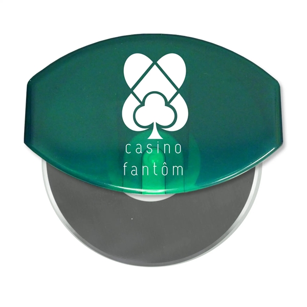 4.33"H x 4.37"W x 1"D gourmet pizza cutter with a removable... from ASI 54040 Fey Promo / Mi Line by Fey