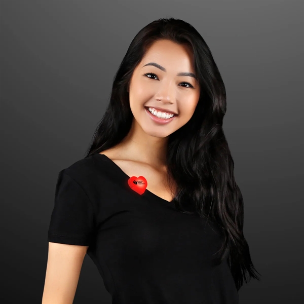 LED Blinking Red Heart Clip; Blank & Imprinted Pricing... from ASI 34194 ALightPromos