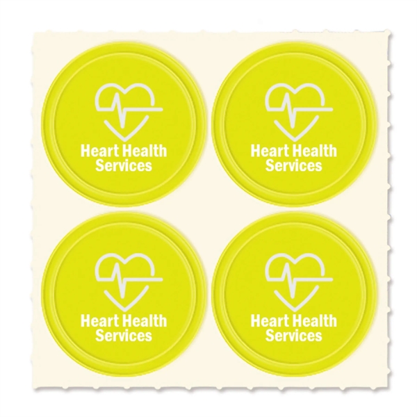 Set of four Quad-Dots 0.75" Diameter reflective stickers in assorted colors.... from ASI 54040 Fey Promo / Reflectix® Mi Line by Fey