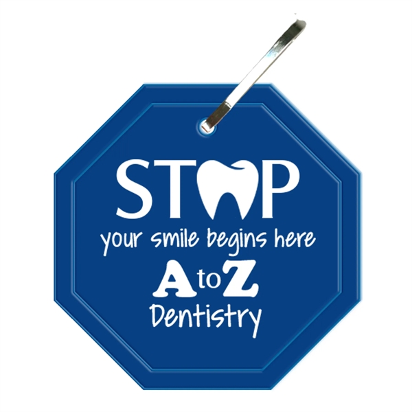 Octagon zipper pull that measures 2"H x 2"W with reflective properties.... from ASI 54040 Fey Promo / Reflectix® Mi Line by Fey