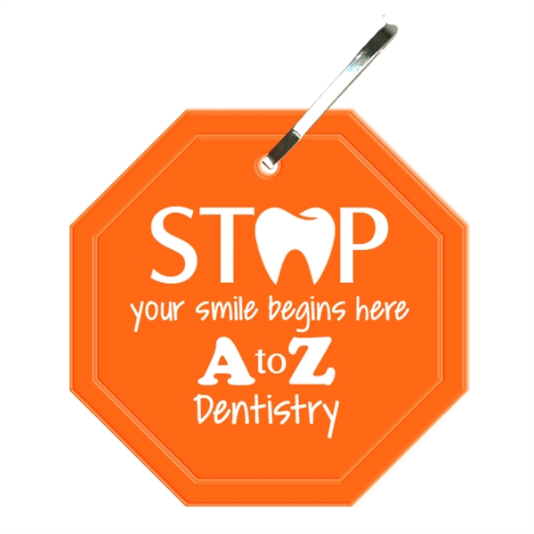 Octagon zipper pull that measures 2"H x 2"W with reflective properties.... from ASI 54040 Fey Promo / Reflectix® Mi Line by Fey