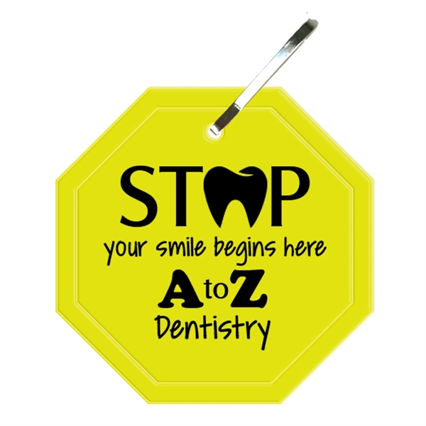 Octagon zipper pull that measures 2"H x 2"W with reflective properties.... from ASI 54040 Fey Promo / Reflectix® Mi Line by Fey