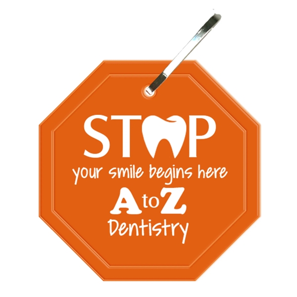 Octagon zipper pull that measures 2"H x 2"W with reflective properties.... from ASI 54040 Fey Promo / Reflectix® Mi Line by Fey