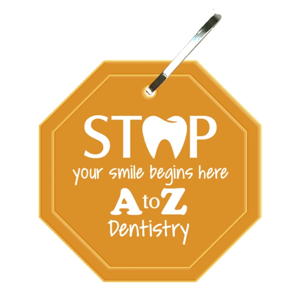 Octagon zipper pull that measures 2"H x 2"W with reflective properties.... from ASI 54040 Fey Promo / Reflectix® Mi Line by Fey