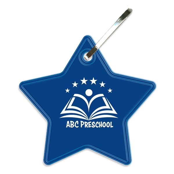 Star shaped zipper pull that measures 1.84"H x 1.93"W with reflective... from ASI 54040 Fey Promo / Reflectix® Mi Line by Fey
