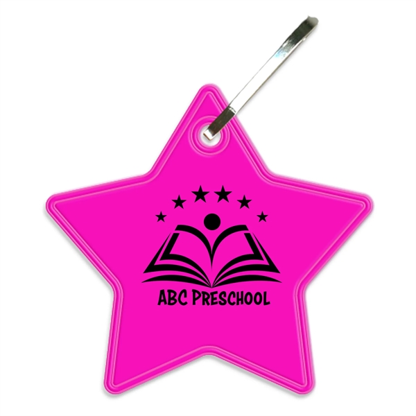 Star shaped zipper pull that measures 1.84"H x 1.93"W with reflective... from ASI 54040 Fey Promo / Reflectix® Mi Line by Fey