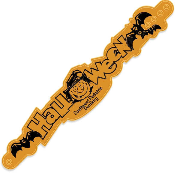 Reflective Halloween Wristlet® measuring 1.63"H x 8.61"W that's adjustable with a... from ASI 54040 Fey Promo / Reflectix® Mi Line by Fey