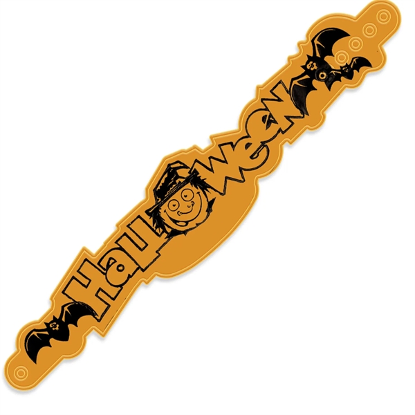 Reflective Halloween Wristlet® measuring 1.63"H x 8.61"W that's adjustable with a... from ASI 54040 Fey Promo / Reflectix® Mi Line by Fey