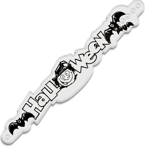 Reflective Halloween Wristlet® measuring 1.63"H x 8.61"W that's adjustable with a... from ASI 54040 Fey Promo / Reflectix® Mi Line by Fey