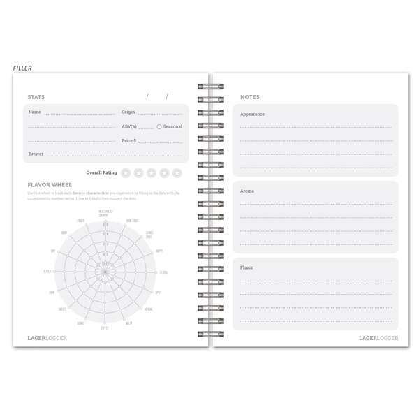 5" x 7" journal with 50 sheets beer-scoring filler, full-color (2)... from ASI 91340 Journalbooks/Timeplanner Calendars