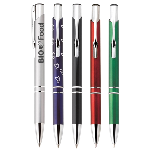 Anodized aluminum push-action pen. NOTE Due to our high standards of... from ASI 88660 Spector & Co.