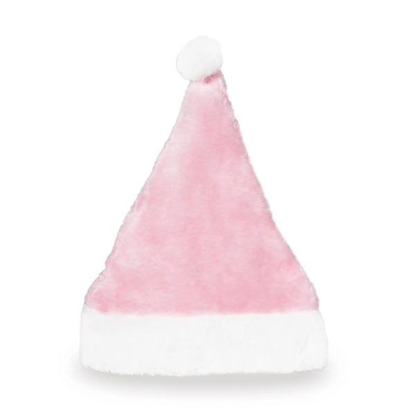 Plush pink Mrs. Claus Christmas cap with faux white fur and... from ASI 42016 Brighter Promotions Inc / Chemical Light™