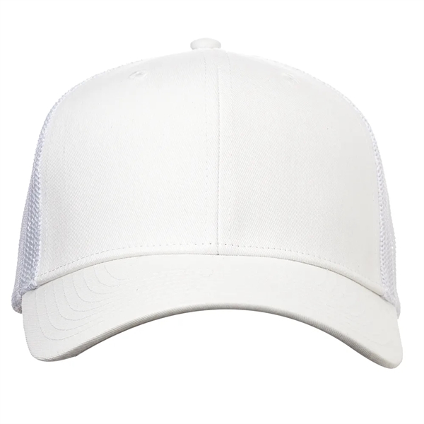 Structured trucker cap with six panel design, adjustable snapback closure, pre-curved... from ASI 39552 BEL Promo