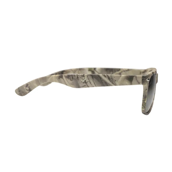 Woodland camo inspired design sunglasses plus free 1 color silkscreen imprint... from ASI 37218 Athena Promo (tm)