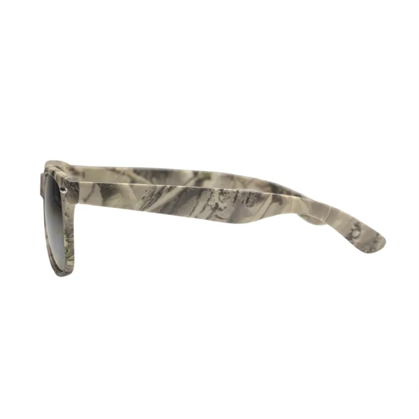 Woodland camo inspired design sunglasses plus free 1 color silkscreen imprint... from ASI 37218 Athena Promo (tm)