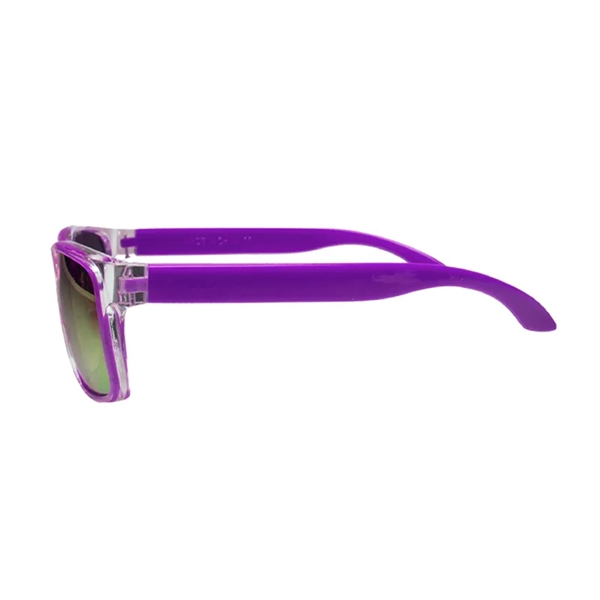 Two-tone mirror lenses polycarbonate sunglasses plus free 1 color silkscreen imprint... from ASI 37218 Athena Promo (tm)