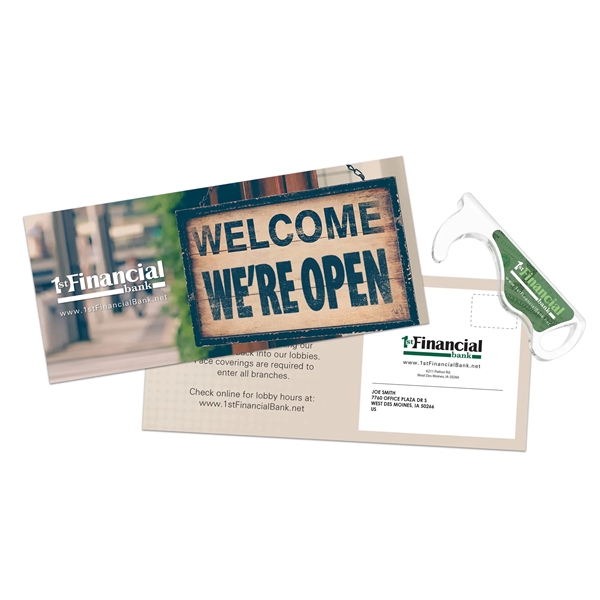 Full color digitally printed, folder card sealed in a cello bag.... from ASI 39850 The Bentcil Company