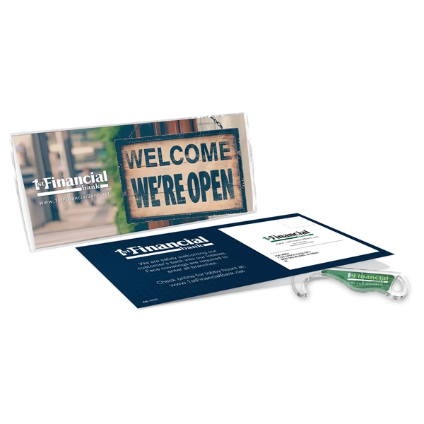 Full color digitally printed, folder card sealed in a cello bag.... from ASI 39850 The Bentcil Company