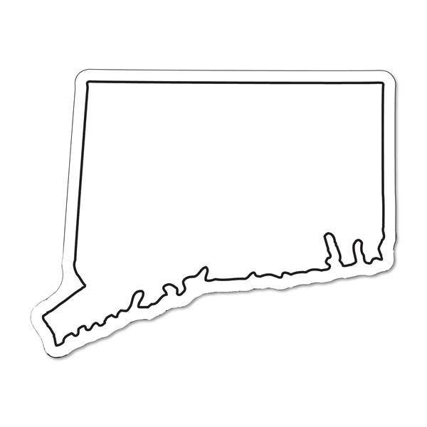2.35"H x 2.97"W Connecticut State non-toxic magnet with Customization options.... from ASI 54040 Fey Promo / Magna-Tel by Fey