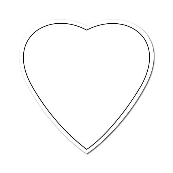 4"H x 4"W heart shaped magnet that's made in the USA... from ASI 54040 Fey Promo / Magna-Tel by Fey