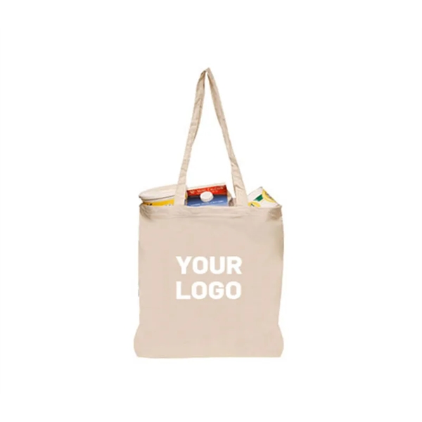 Natural cotton fiber tote bag plus free 1 color silkscreen imprint... from ASI 37218 Athena Promo (tm)