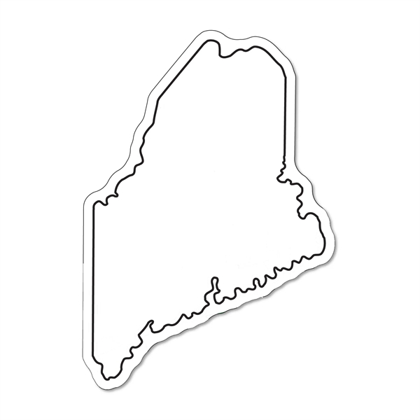 3.57"H x 2.51"W Maine State non-toxic magnet with Customization options.... from ASI 54040 Fey Promo / Magna-Tel by Fey