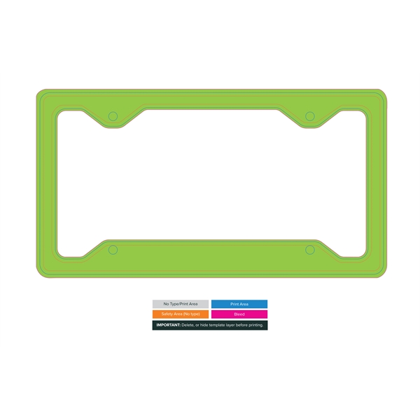 Full Color License Plate Frame. Bright and vivid full four color... from ASI 62635 Inno-Vative Solutions Grp LTD