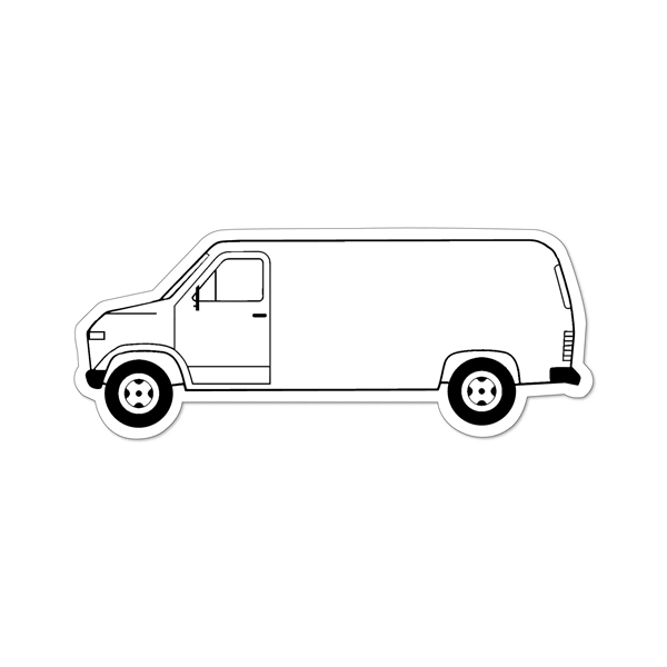 1.63"H x 4"W van shaped magnet made in the USA of... from ASI 54040 Fey Promo / Magna-Tel by Fey