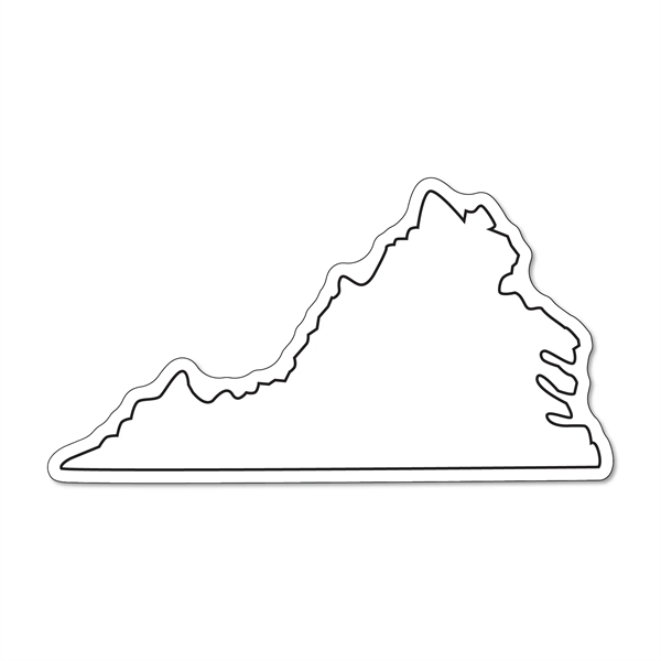 2.29"H x 4.25"W Virginia State non-toxic magnet with Customization options.... from ASI 54040 Fey Promo / Magna-Tel by Fey