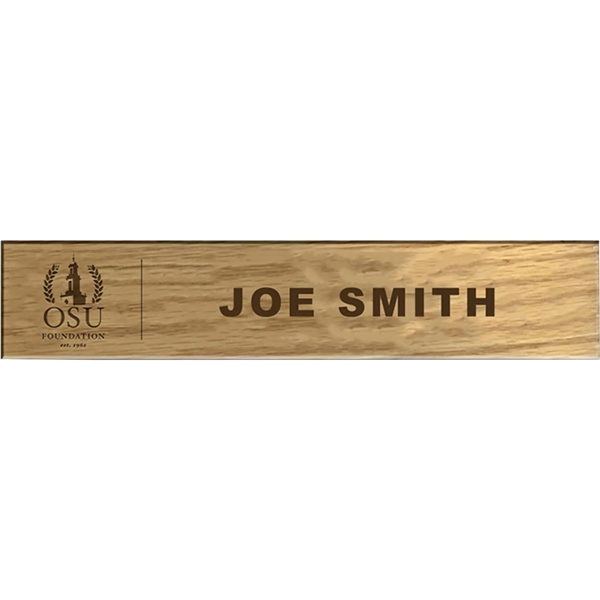 custom oak wood laser engraved desk namebar, paperweight, place setting... from ASI 61966 HPG / BCG Creations HPG Gold
