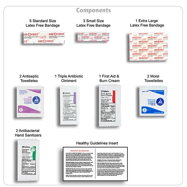19-piece Healthy Living set in polyester zippered pouch with split ring.... from ASI 62660 Innovation Line
