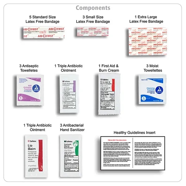 22 piece Healthy Living Pack with assorted first aid items in... from ASI 62660 Innovation Line