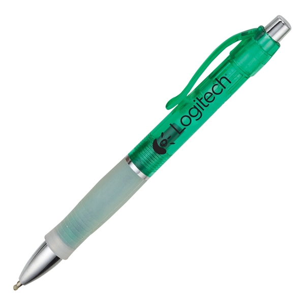 Click-action Gelster gel pen available in translucent colors with a white... from ASI 90859 Tempo Industries Inc
