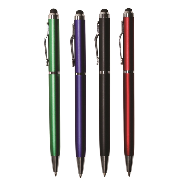 Twist-action Bateu pen with a slim body and a stylus for... from ASI 90859 Tempo Industries Inc