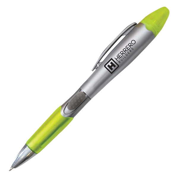 Pen and highlighter combo with a colored accent and translucent rubber... from ASI 90859 Tempo Industries Inc / Tempoline